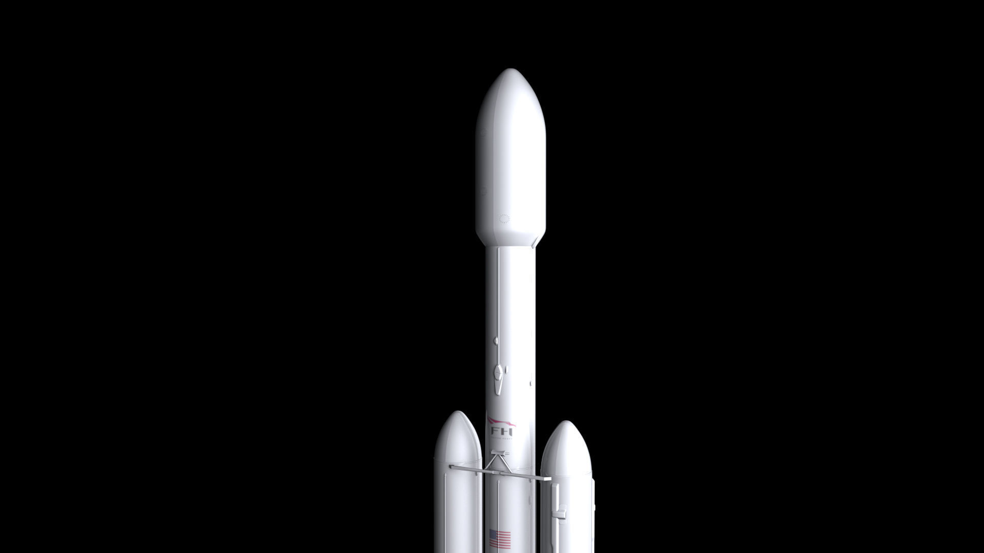 Falcon Heavy  Non Reusable 3D model_4