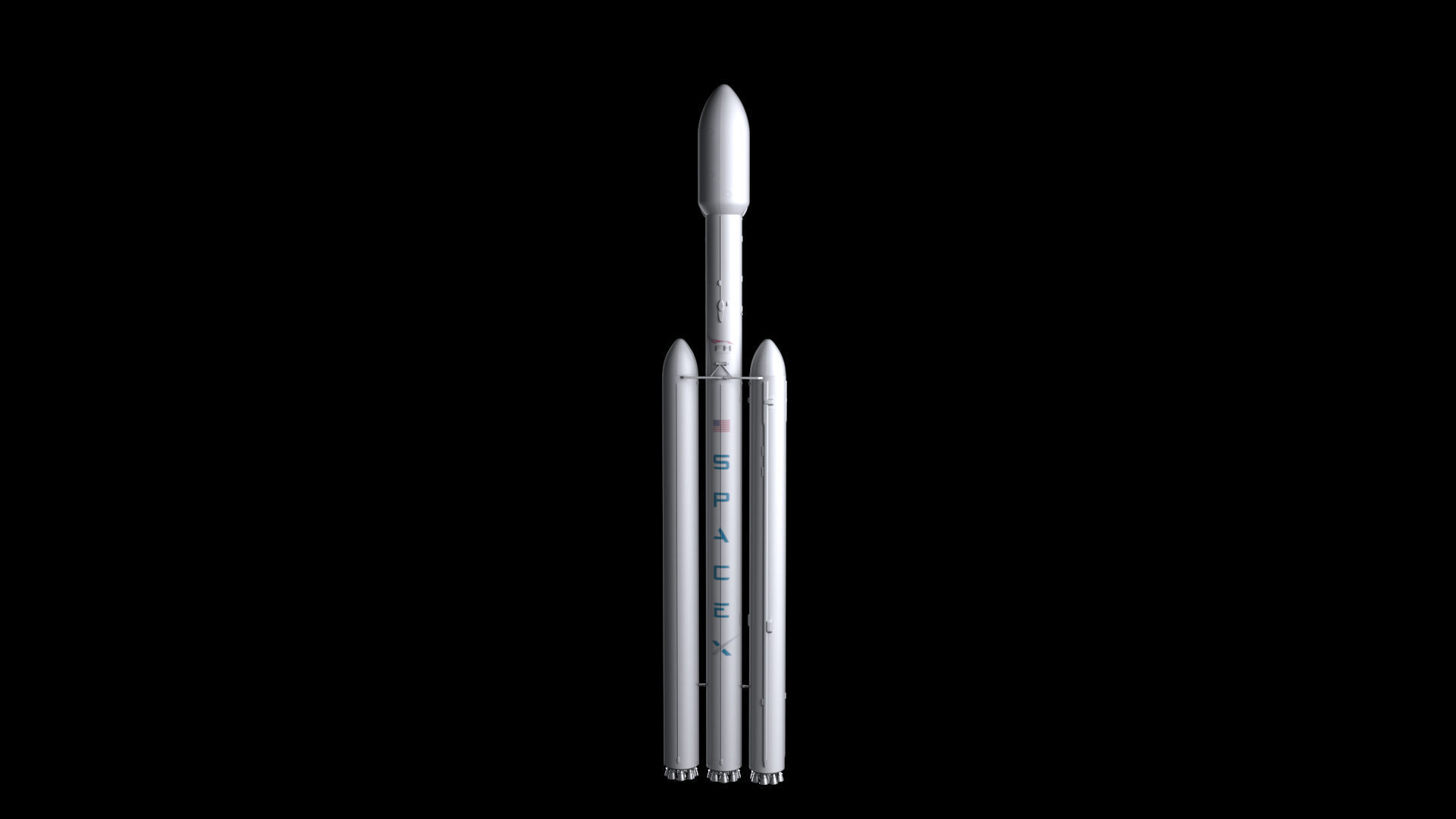 Falcon Heavy  Non Reusable 3D model_2