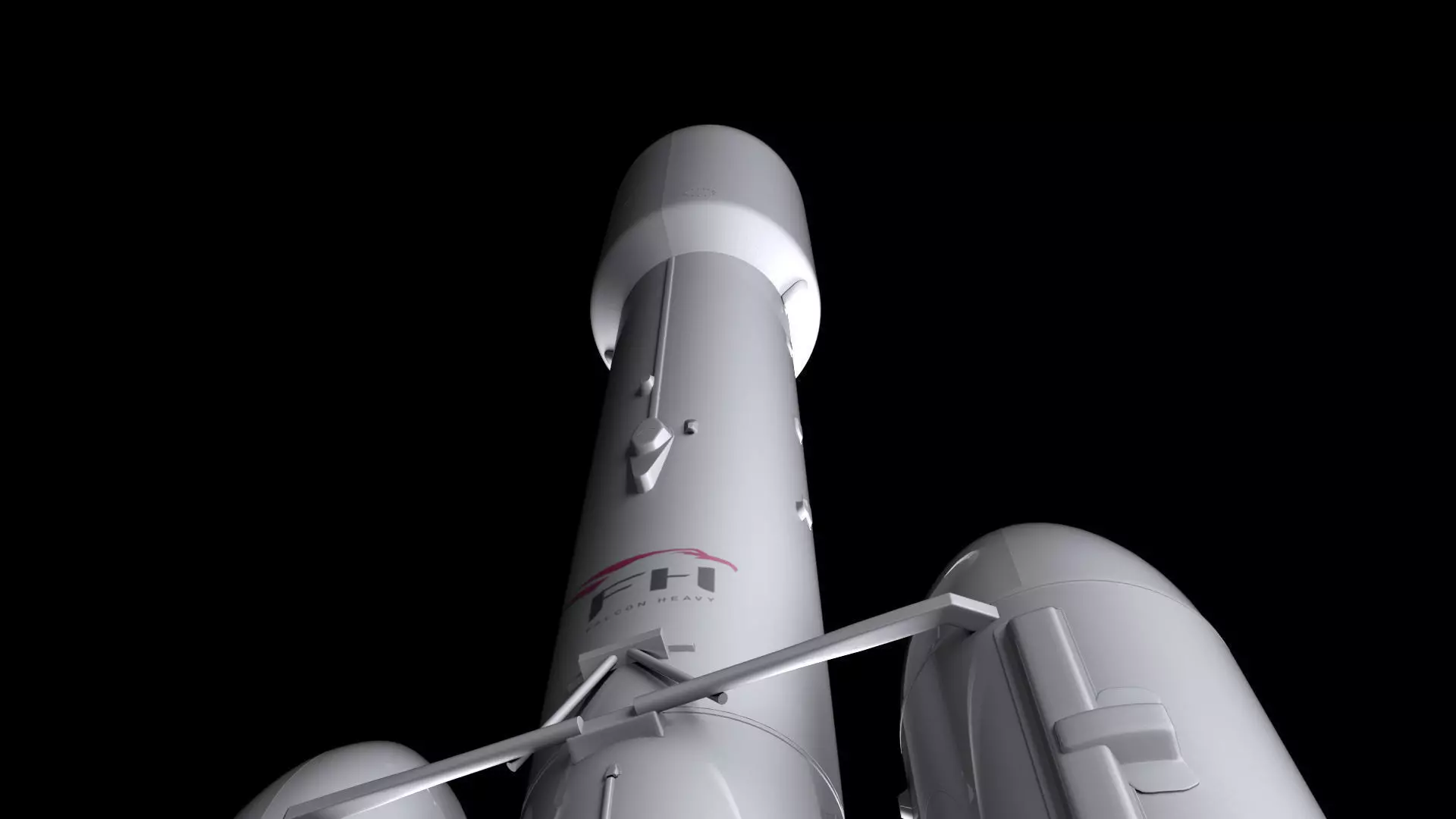 Falcon Heavy  Non Reusable 3D model_0
