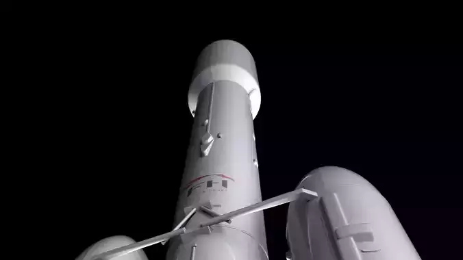 Falcon Heavy  Non Reusable 3D model Falcon Heavy  Non Reusable 3D model