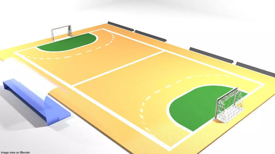 Game Court - Handball 3D model
