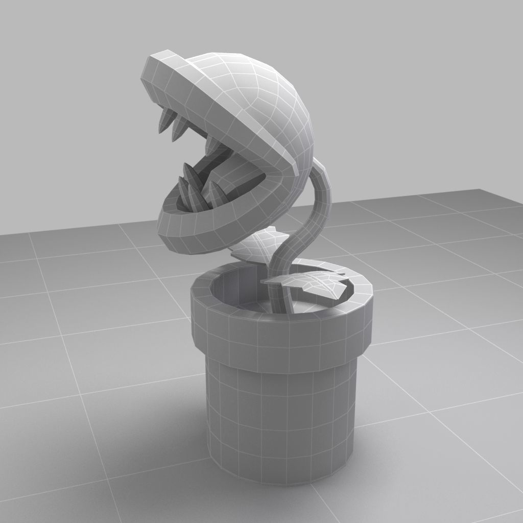 Piranha plant 3D model_1