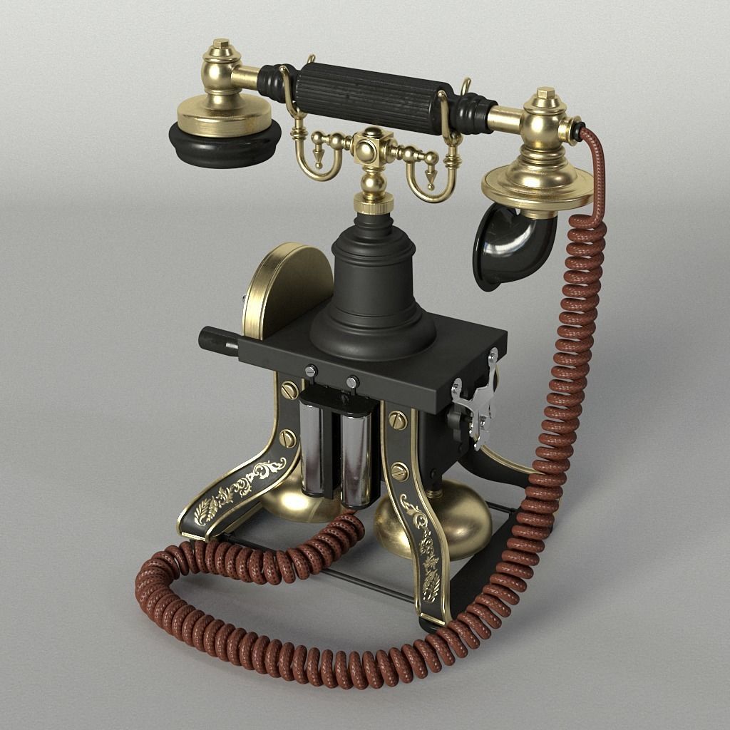 Vintage Telephone 3D model_1