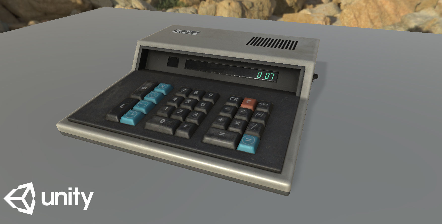 Soviet Calculator Low-poly 3D model_12