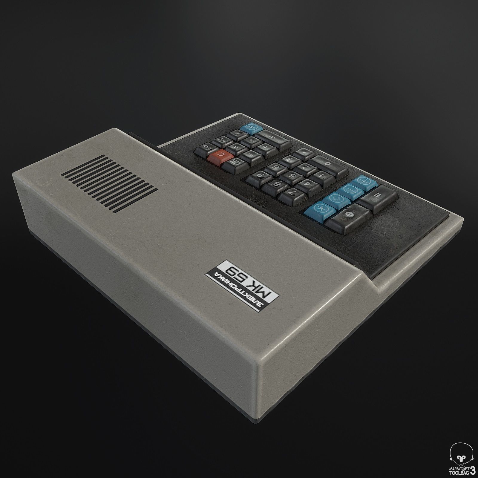 Soviet Calculator Low-poly 3D model_5