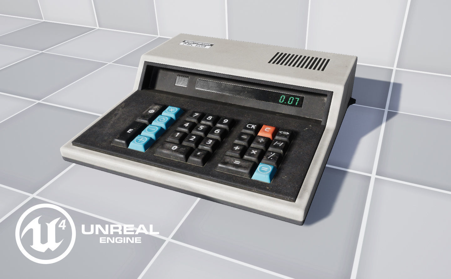 Soviet Calculator Low-poly 3D model_13