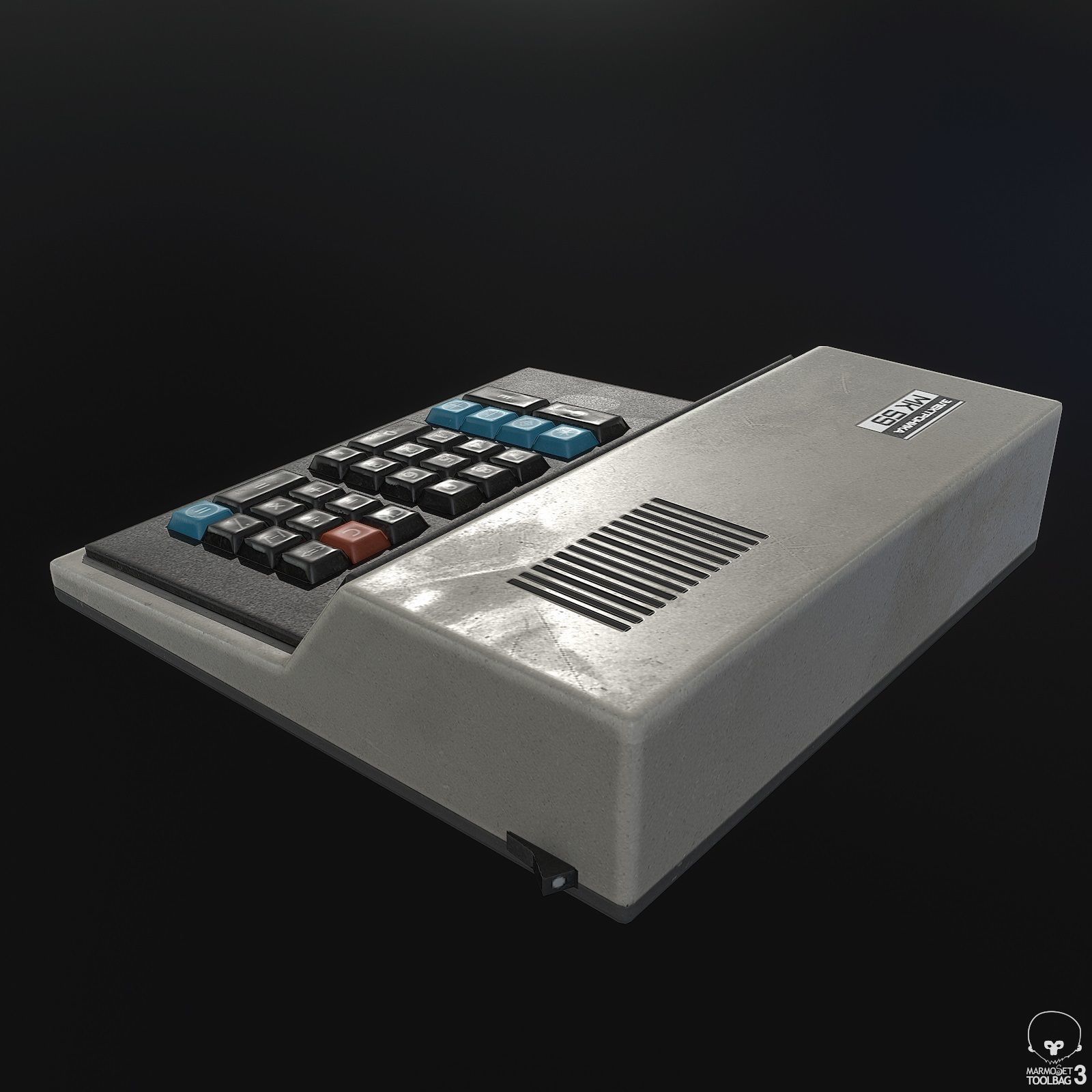 Soviet Calculator Low-poly 3D model_6