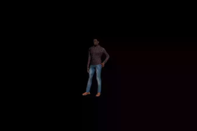 3d Man Character Low-poly 3D model