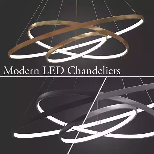 Chandeliers LED 3 rings
