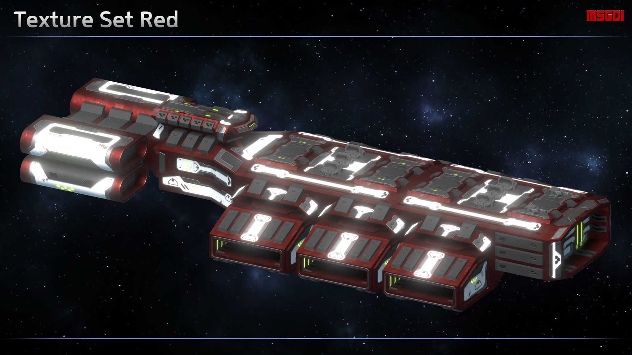 Spaceship Enkar Republic Cruiser Lakbartak Low-poly 3D model_9