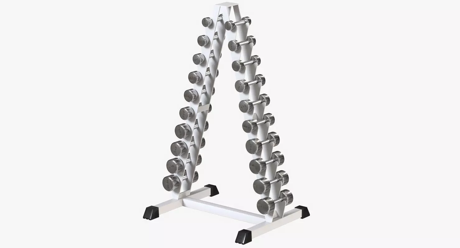 Dumbbell Rack 3D model_0