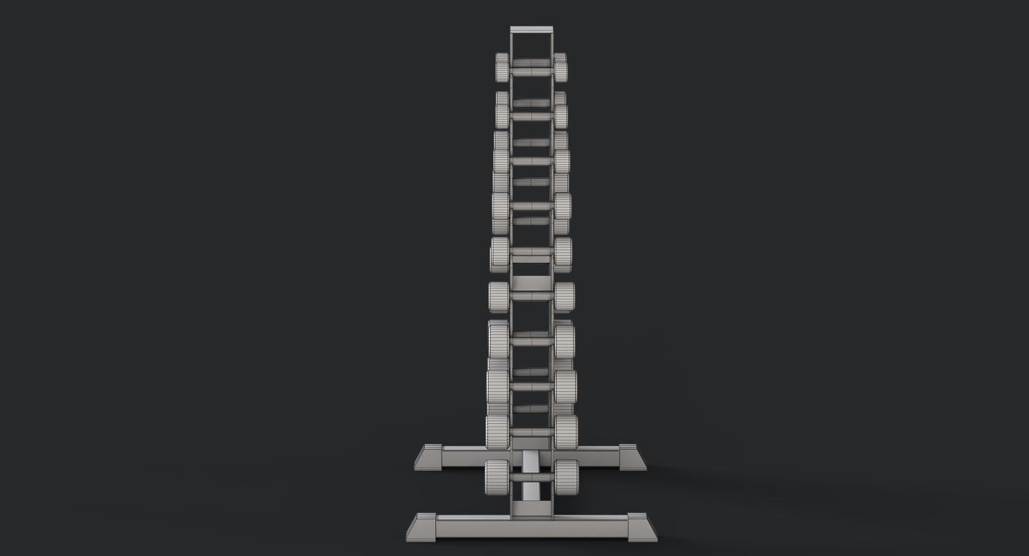 Dumbbell Rack 3D model_8