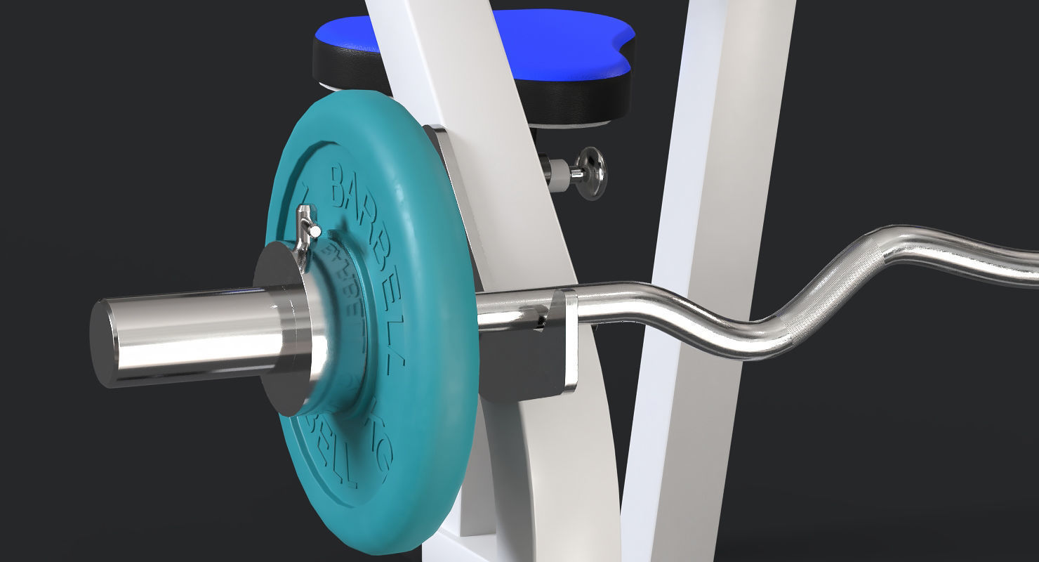 Preacher Curl Bench 3D model_5