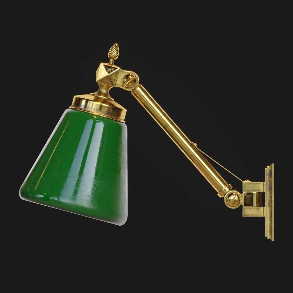 Library Reading Lamp 3D model_3