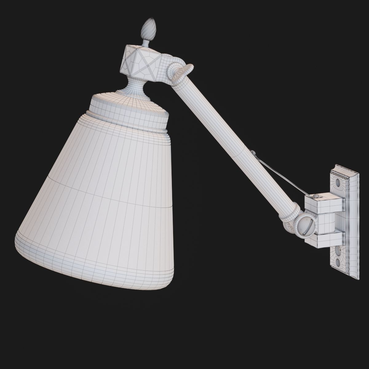 Library Reading Lamp 3D model_4