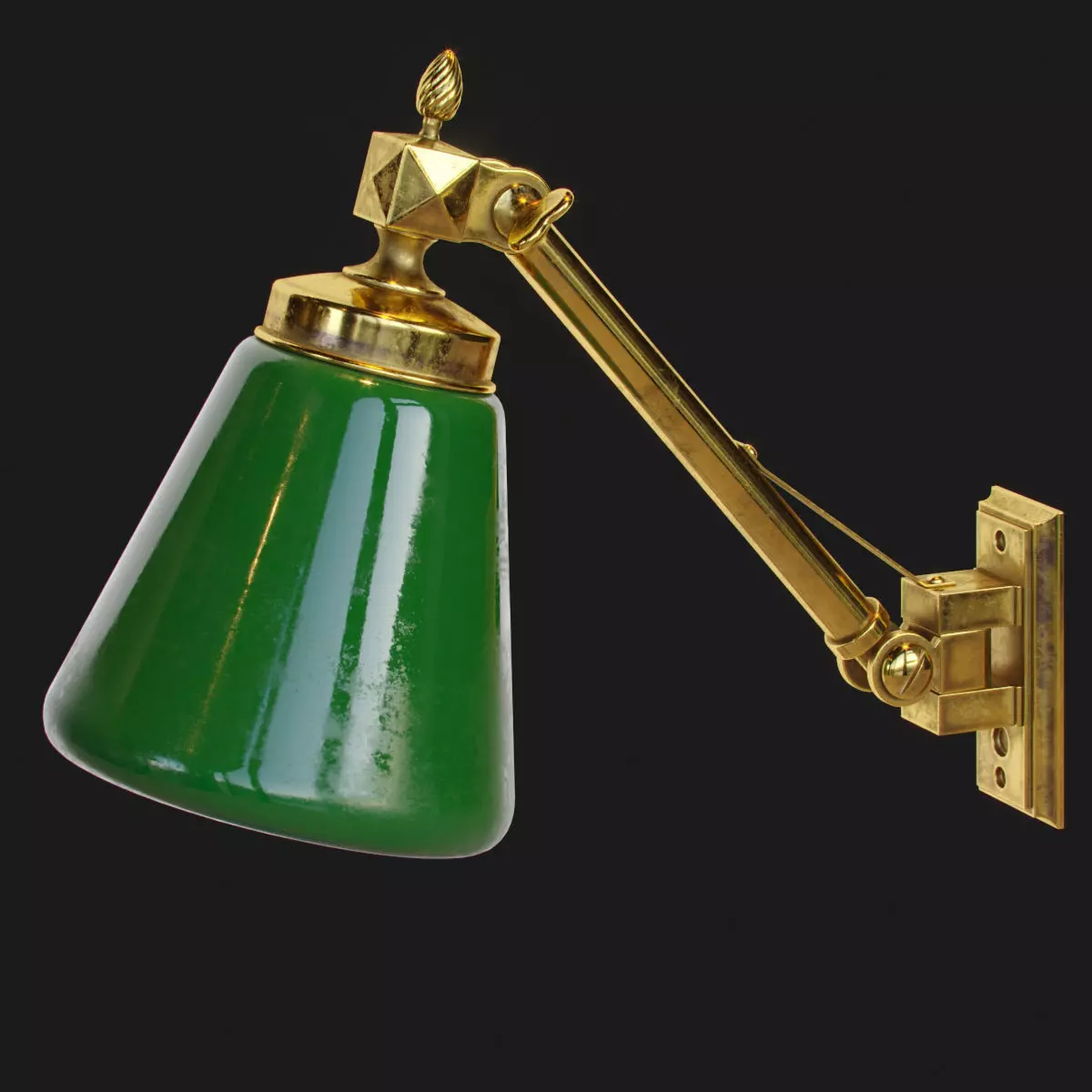 Library Reading Lamp 3D model_0