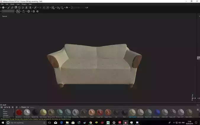 Modern Sofa Low-poly 3D model
