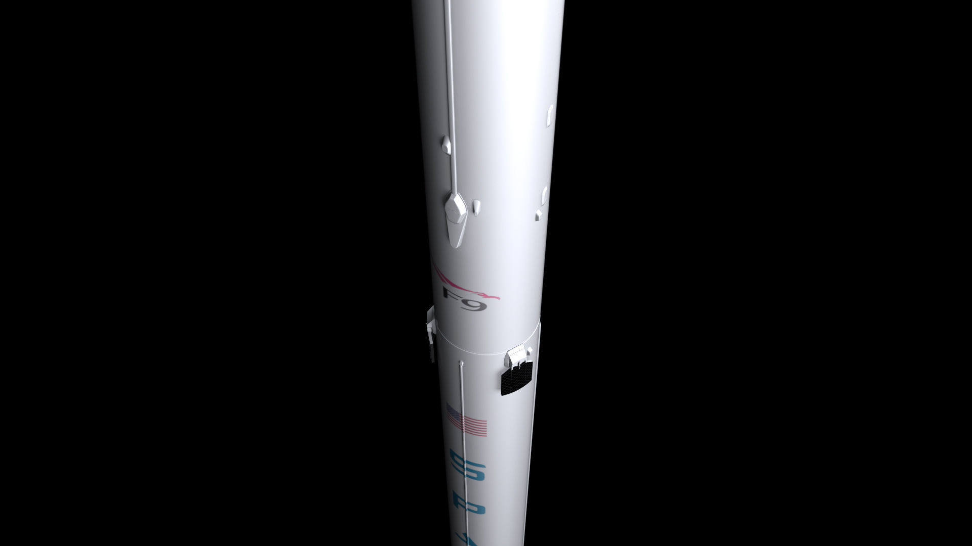 Falcon 9  rocket 3D model_4