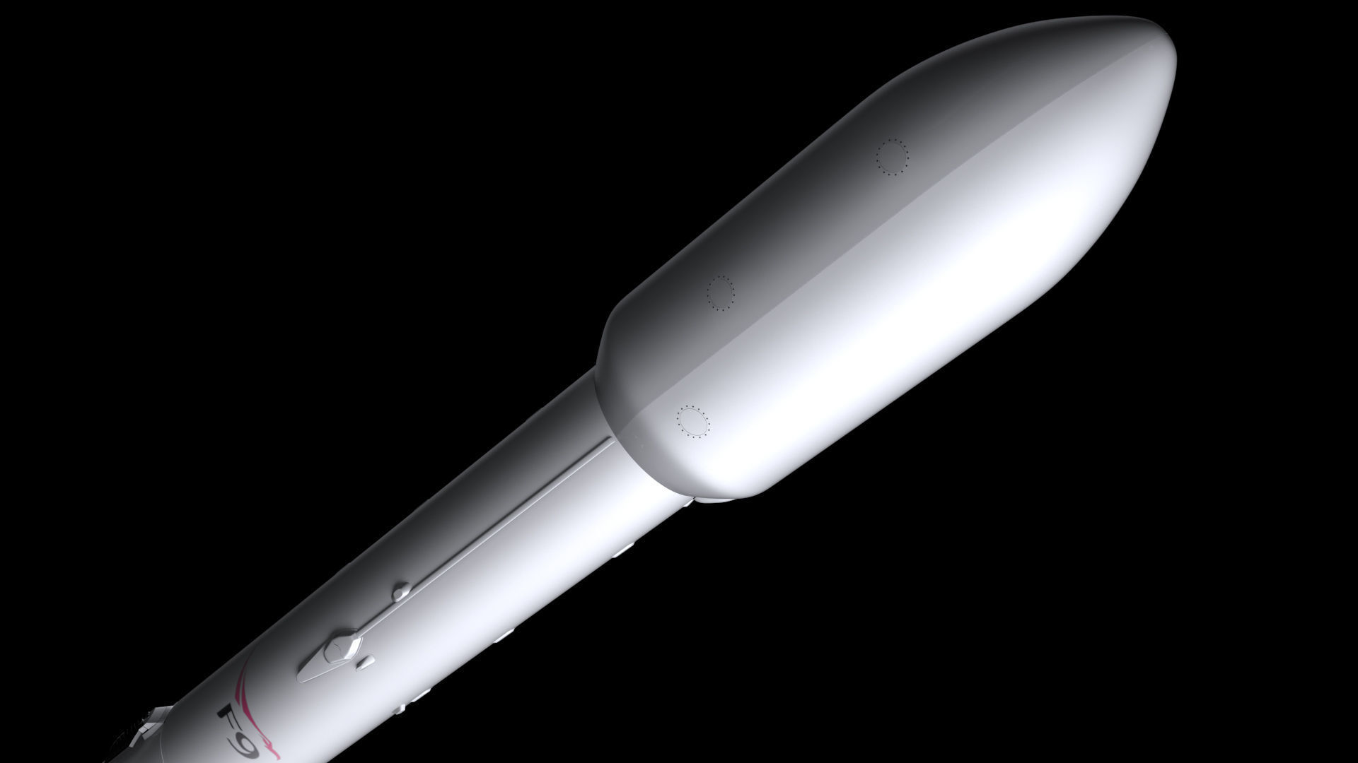 Falcon 9  rocket 3D model_8