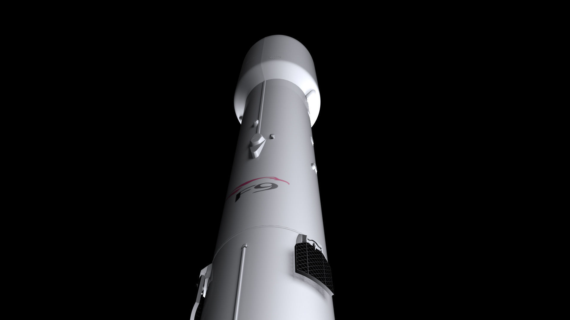 Falcon 9  rocket 3D model_9