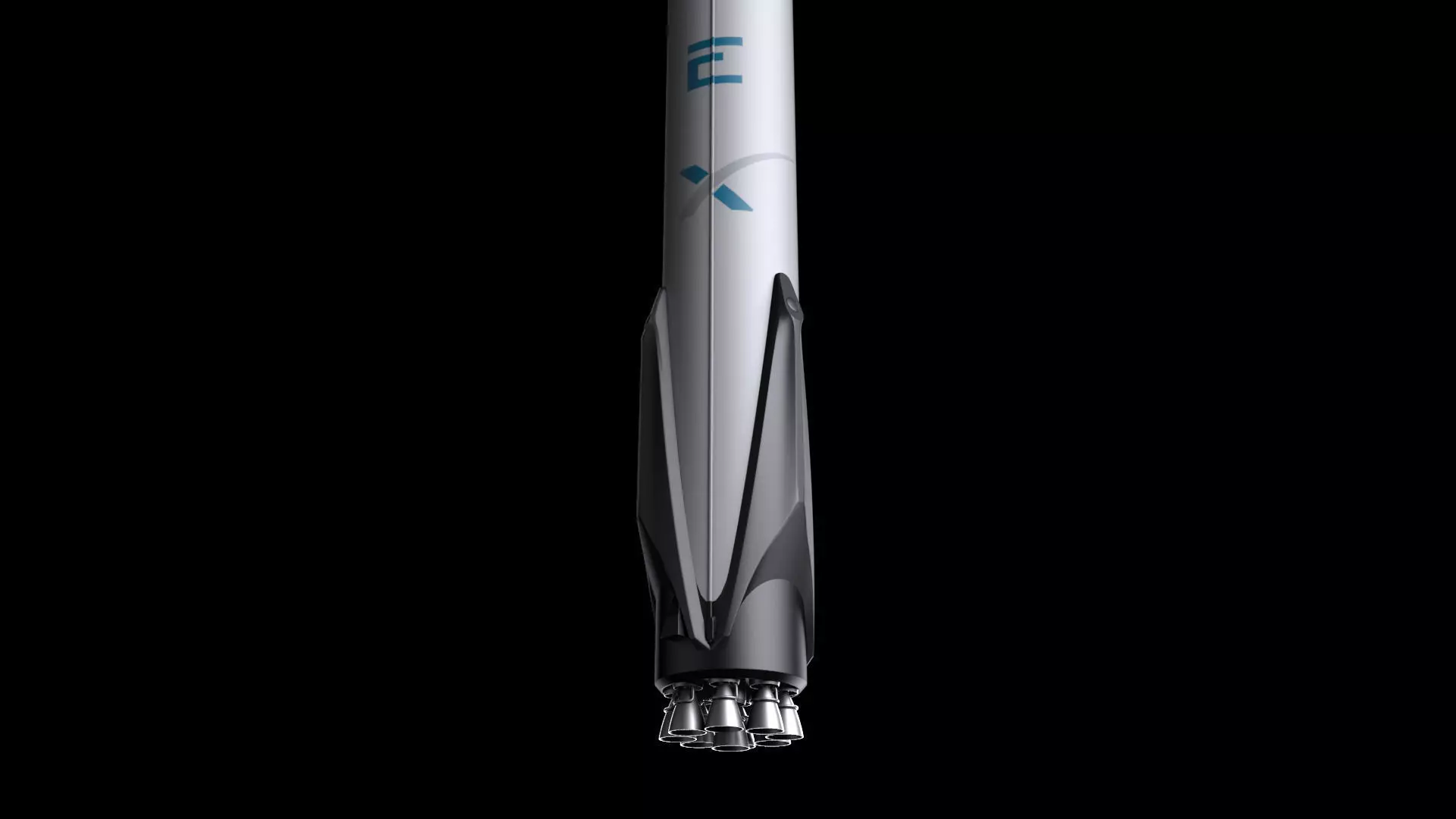Falcon 9  rocket 3D model_0