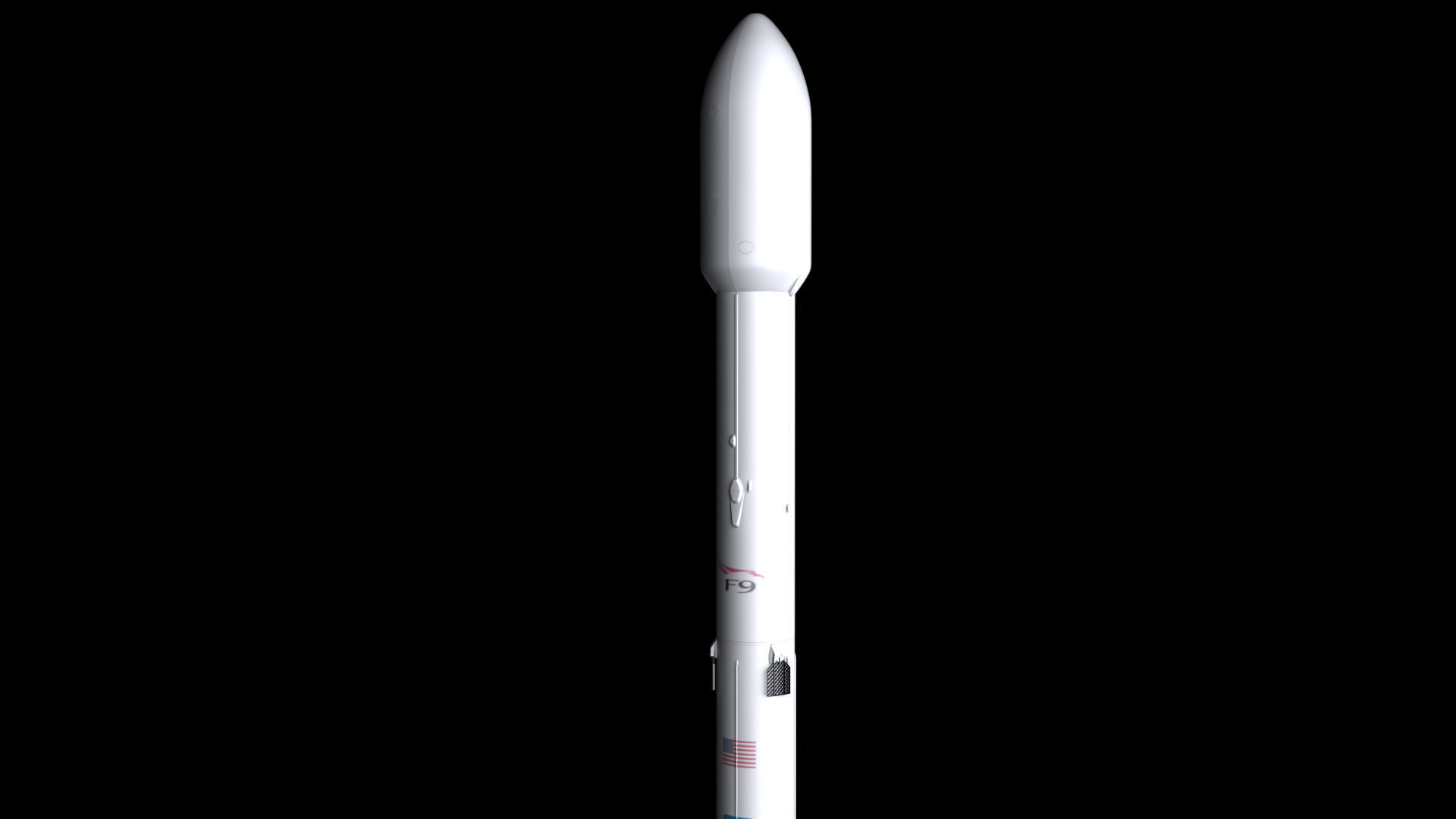 Falcon 9  rocket 3D model_3