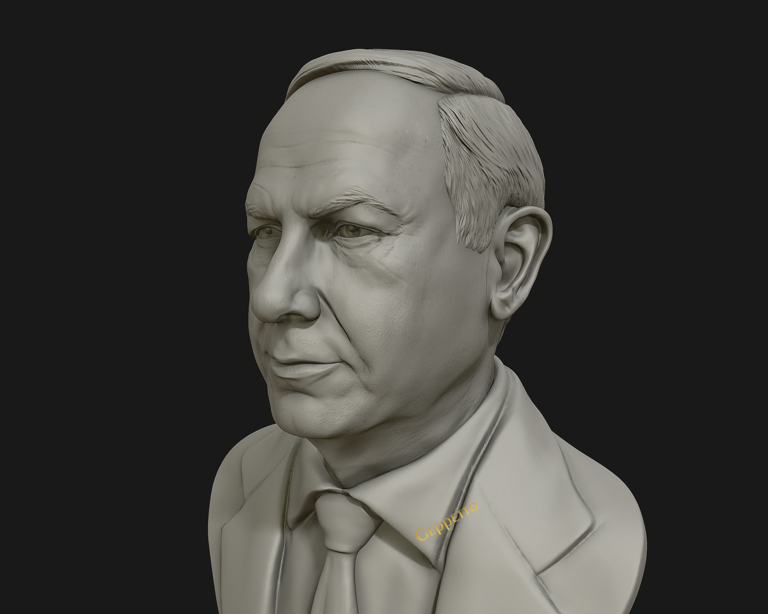 Benjamin Netanyahu 3D Sculpture 3D print model_26