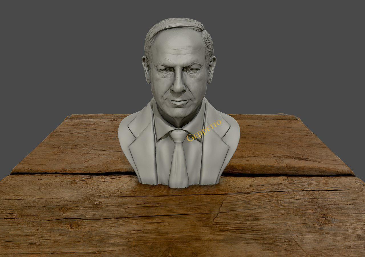 Benjamin Netanyahu 3D Sculpture 3D print model_14