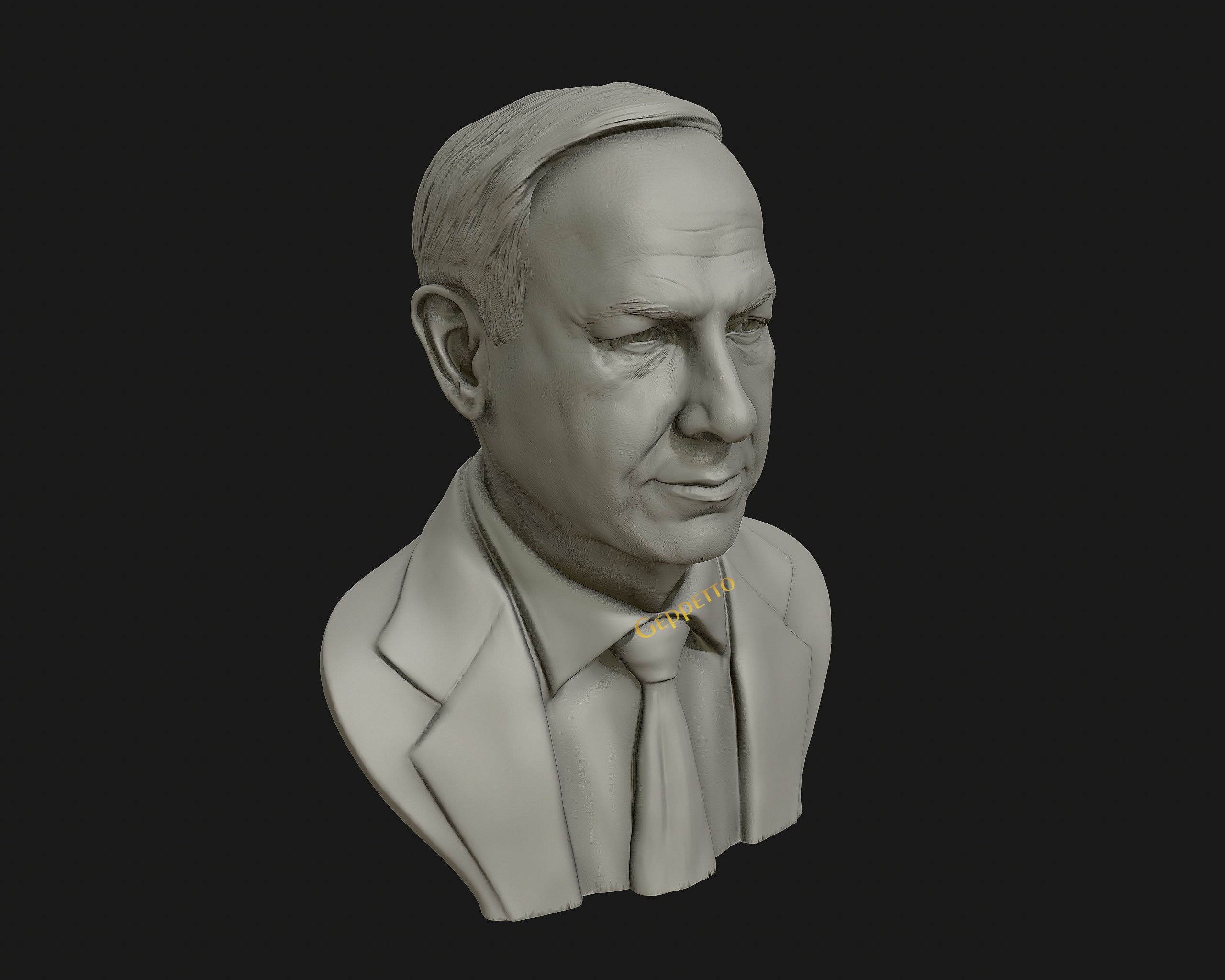 Benjamin Netanyahu 3D Sculpture 3D print model_19