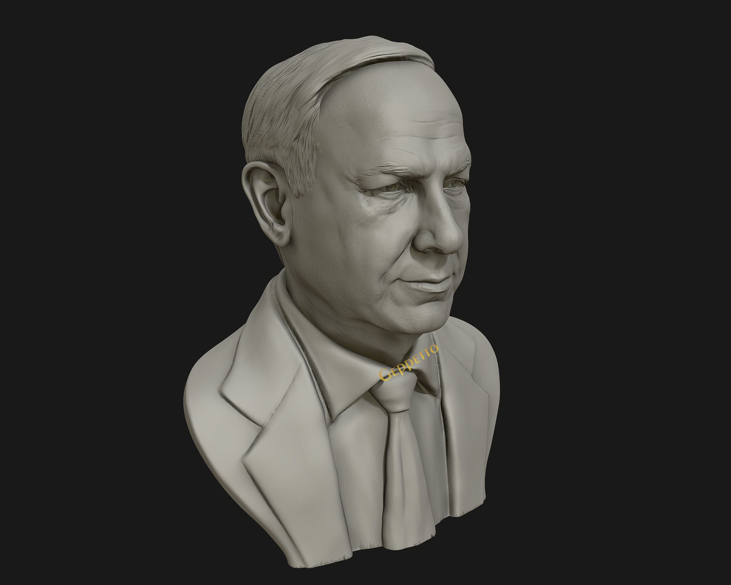 Benjamin Netanyahu 3D Sculpture 3D print model_22
