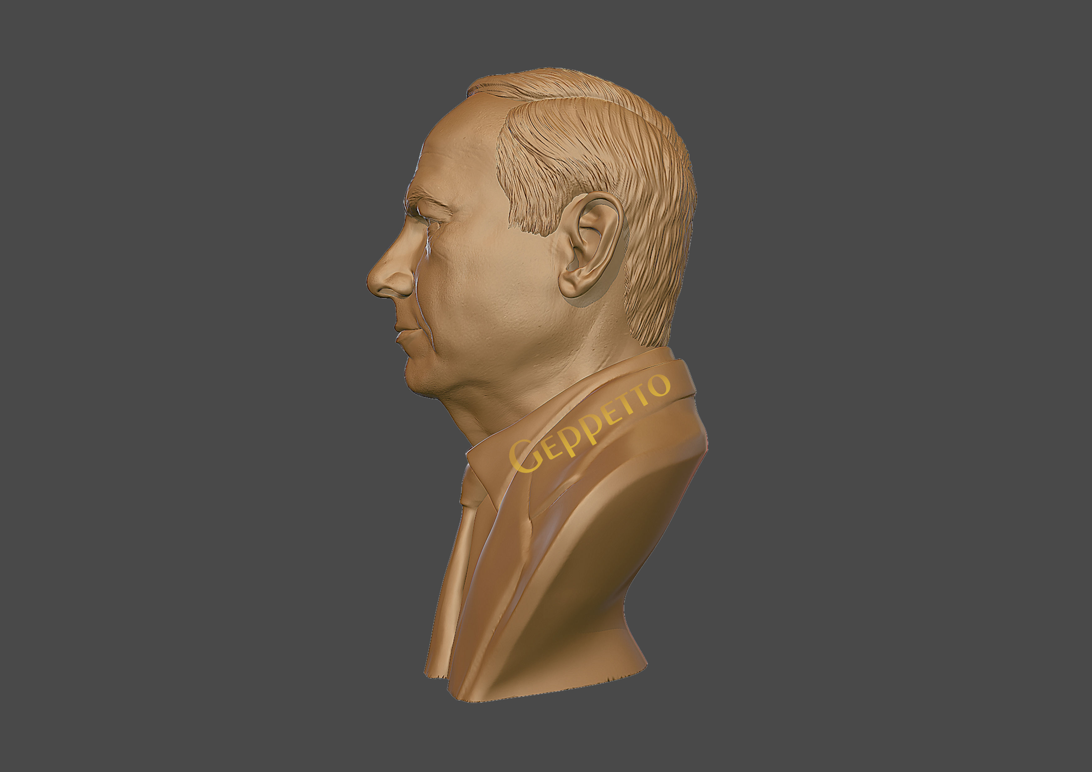 Benjamin Netanyahu 3D Sculpture 3D print model_9