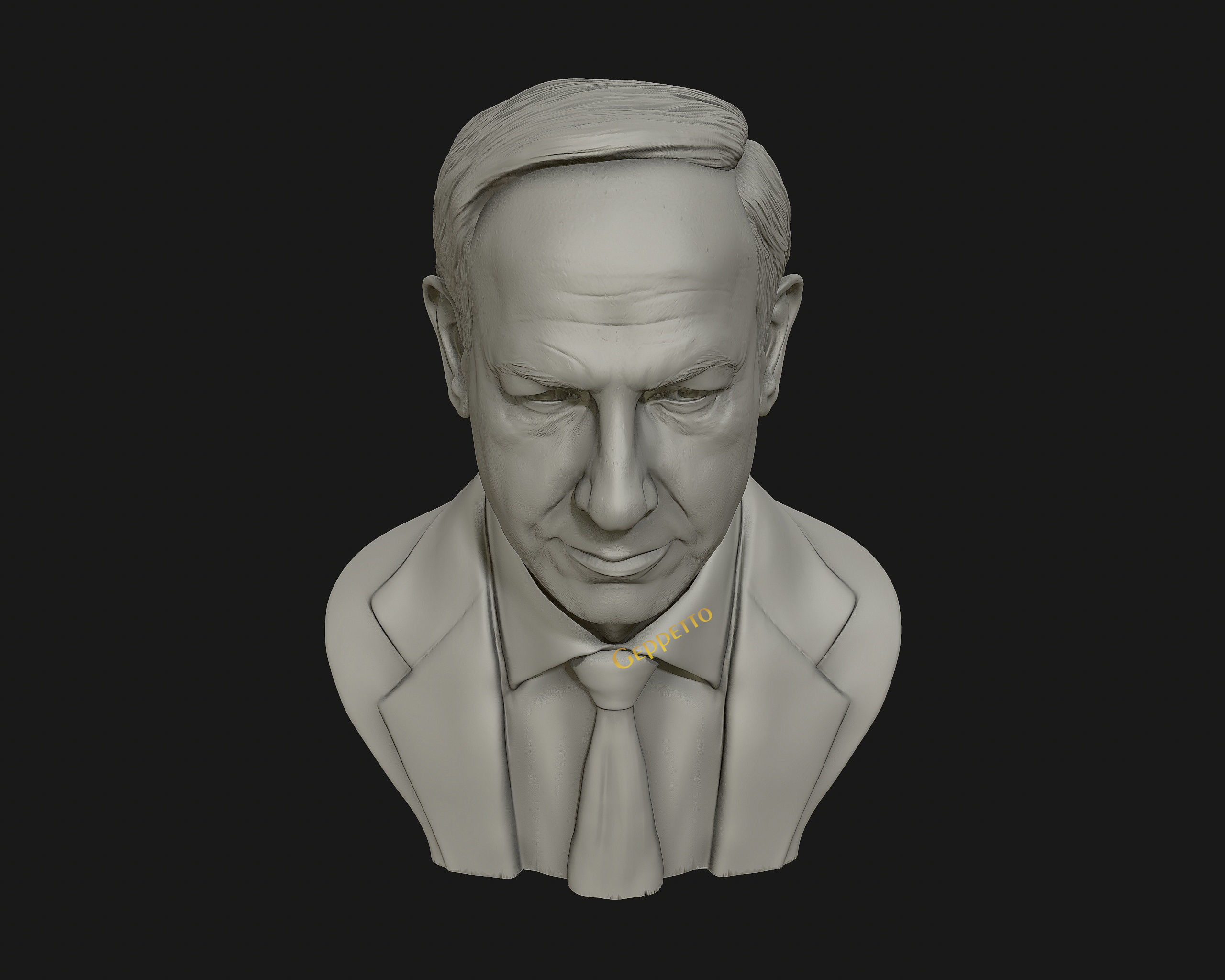 Benjamin Netanyahu 3D Sculpture 3D print model_25