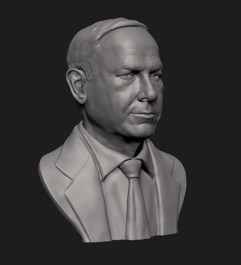 Benjamin Netanyahu 3D Sculpture 3D print model_4
