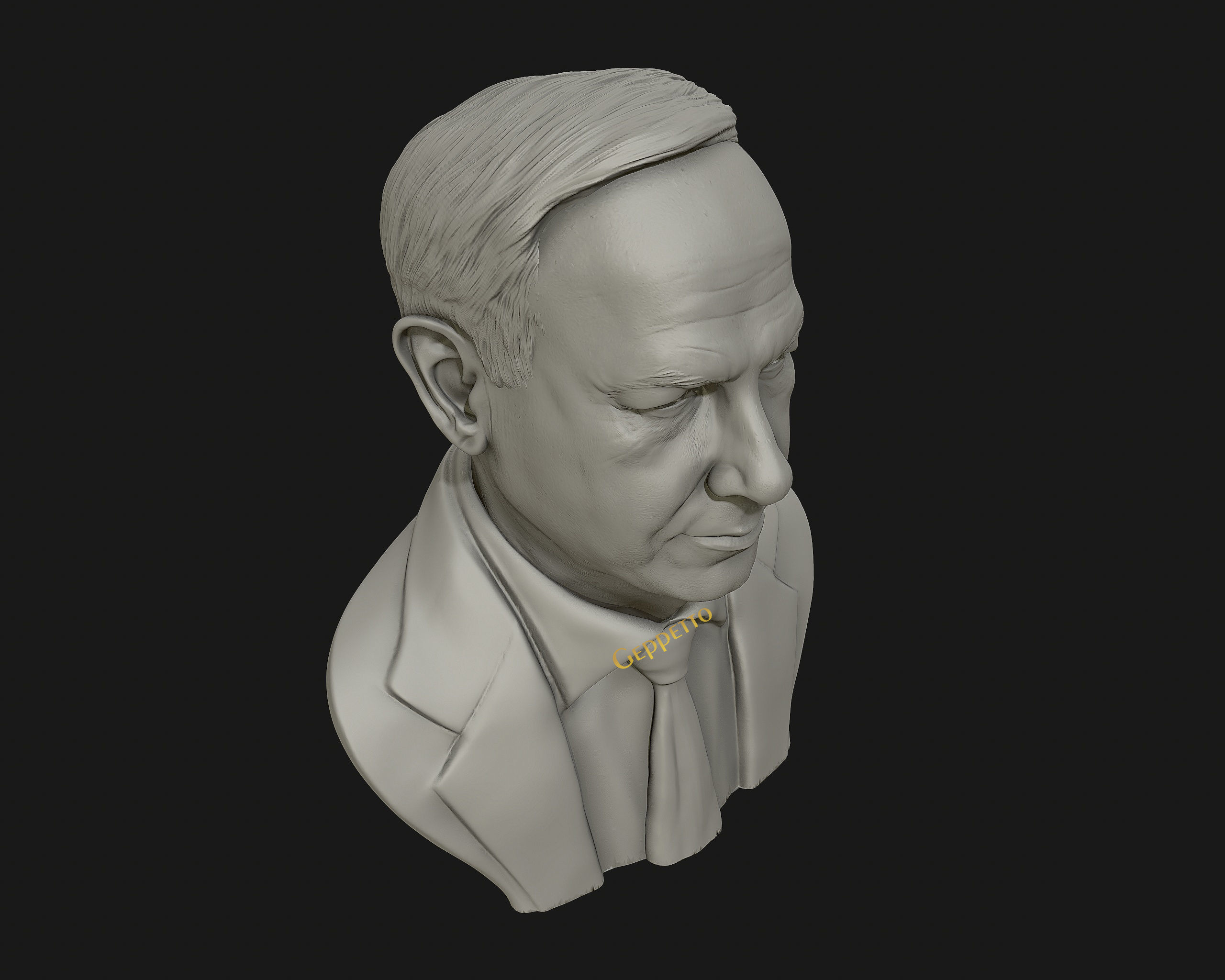 Benjamin Netanyahu 3D Sculpture 3D print model_24
