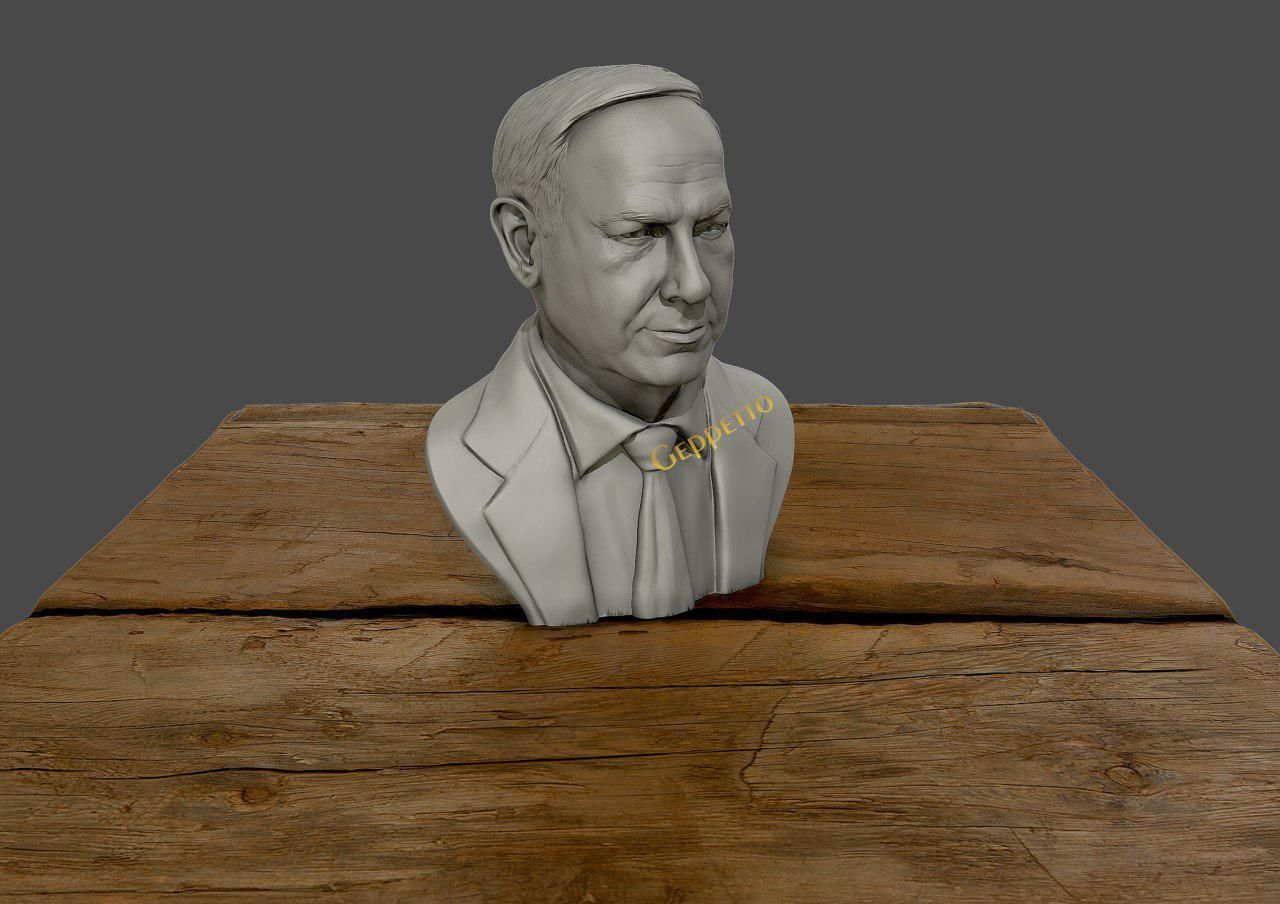 Benjamin Netanyahu 3D Sculpture 3D print model_13