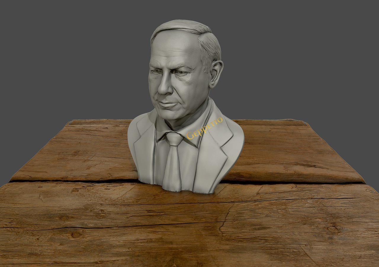 Benjamin Netanyahu 3D Sculpture 3D print model_15