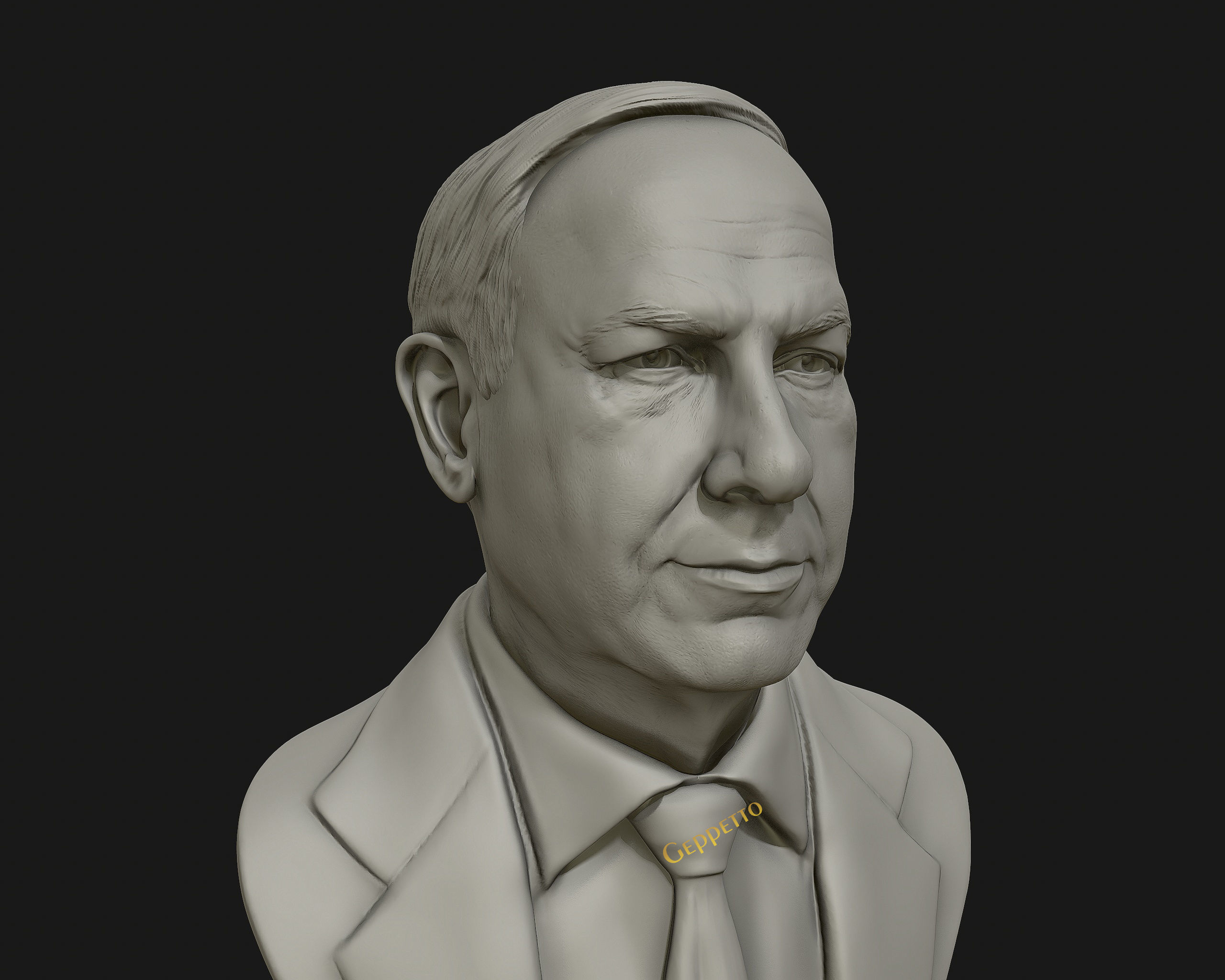 Benjamin Netanyahu 3D Sculpture 3D print model_27