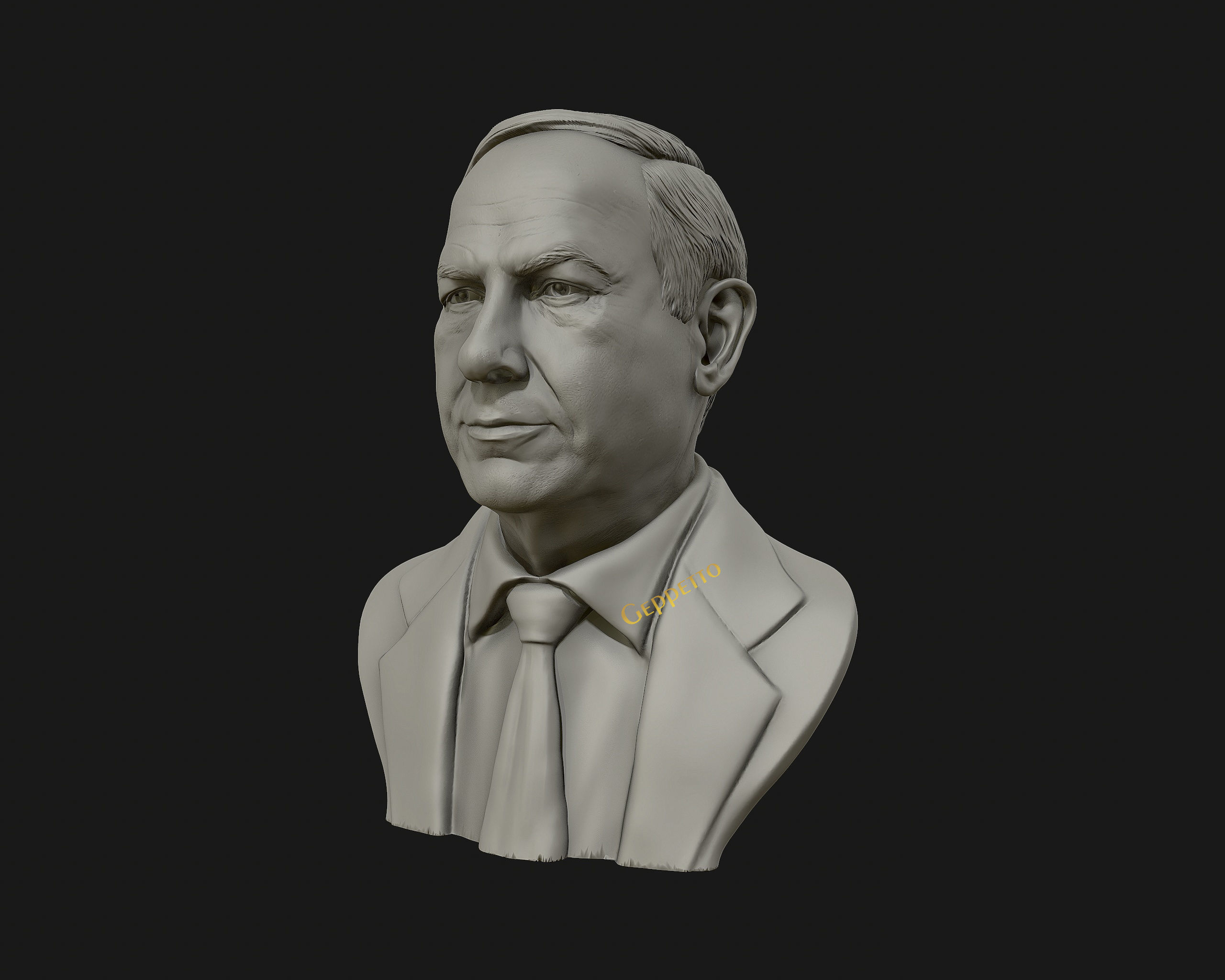 Benjamin Netanyahu 3D Sculpture 3D print model_29