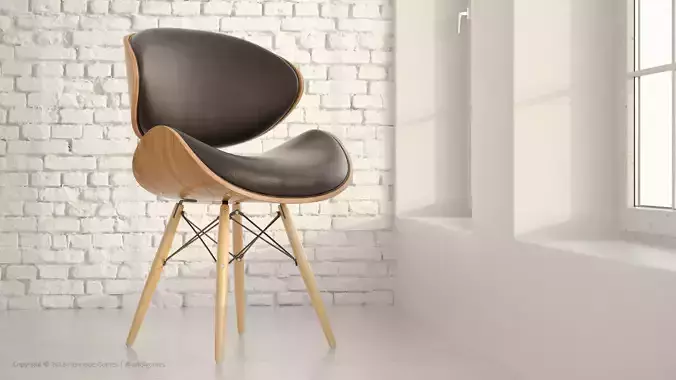Modern Chair Walnut