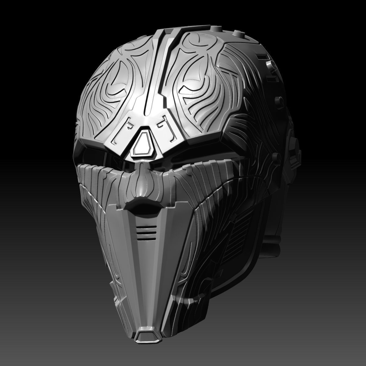 SWTOR Lord Adraas Sith Acolyte Helmet 3D Printable Model 3D print model_1