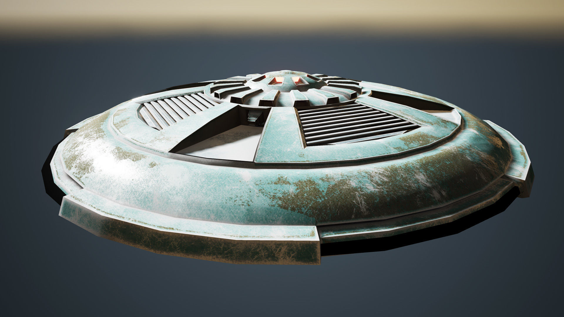 UFO - KIT-Bash 1 - 16 Low Poly PBR Ufo pack Low-poly 3D model_18