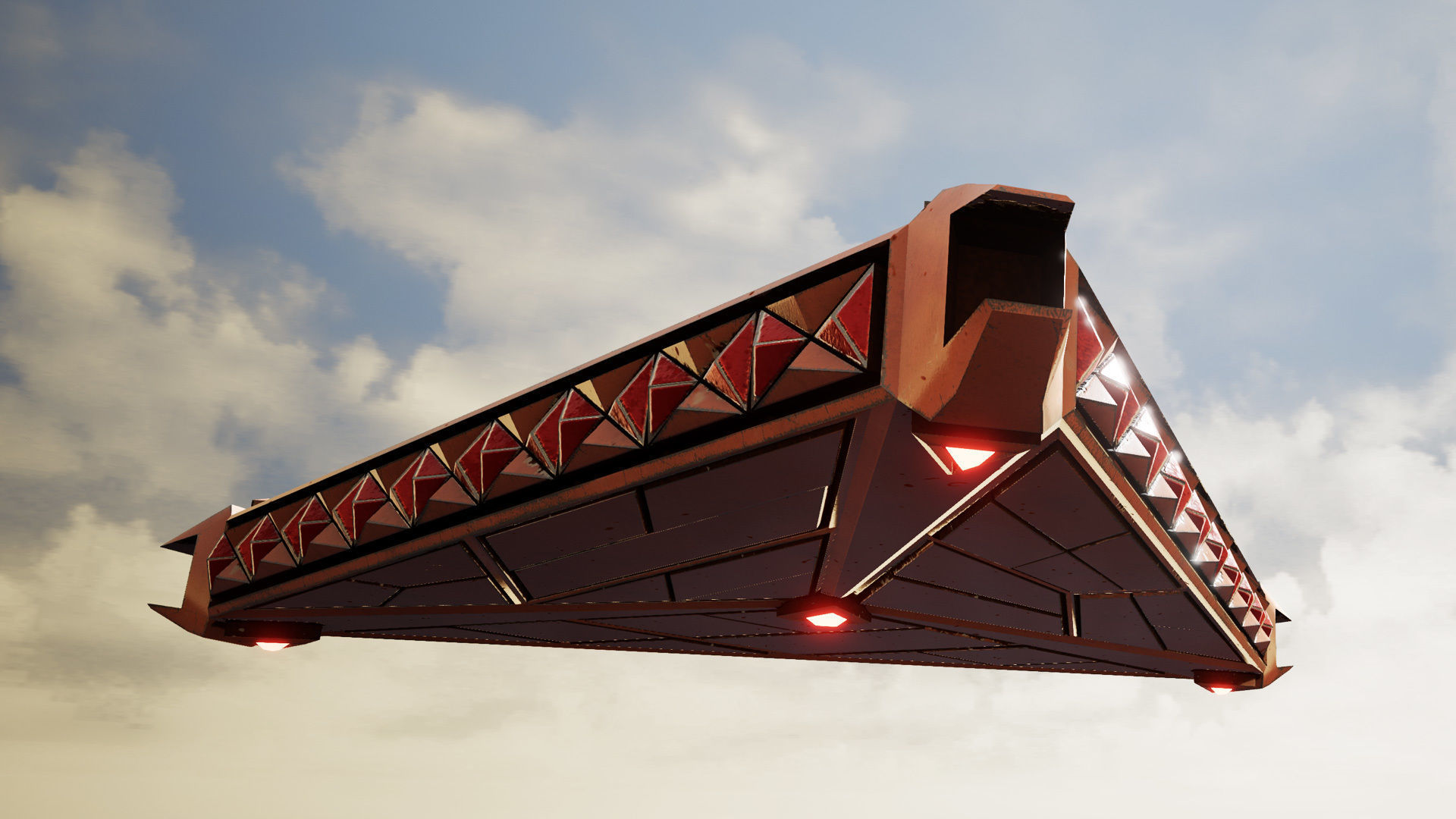 UFO - KIT-Bash 1 - 16 Low Poly PBR Ufo pack Low-poly 3D model_7