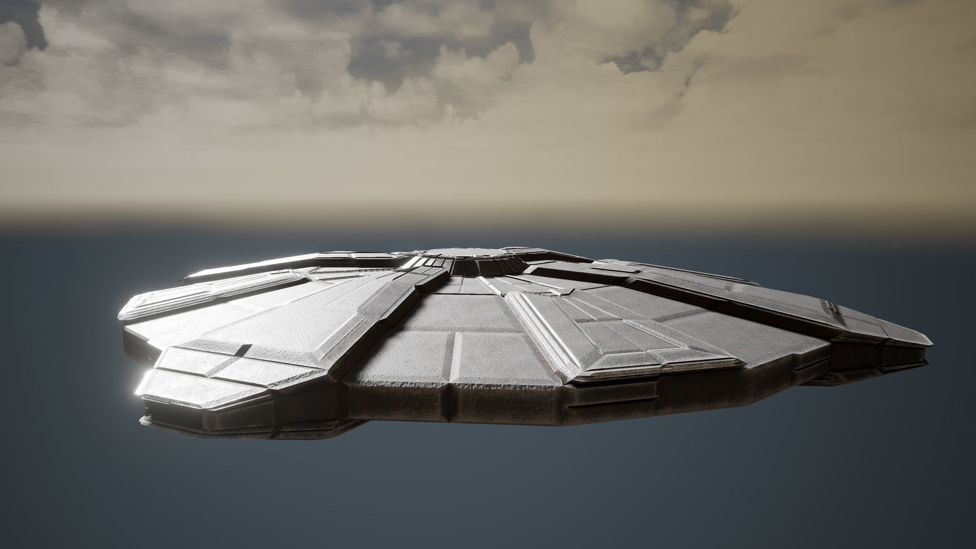 UFO - KIT-Bash 1 - 16 Low Poly PBR Ufo pack Low-poly 3D model_17