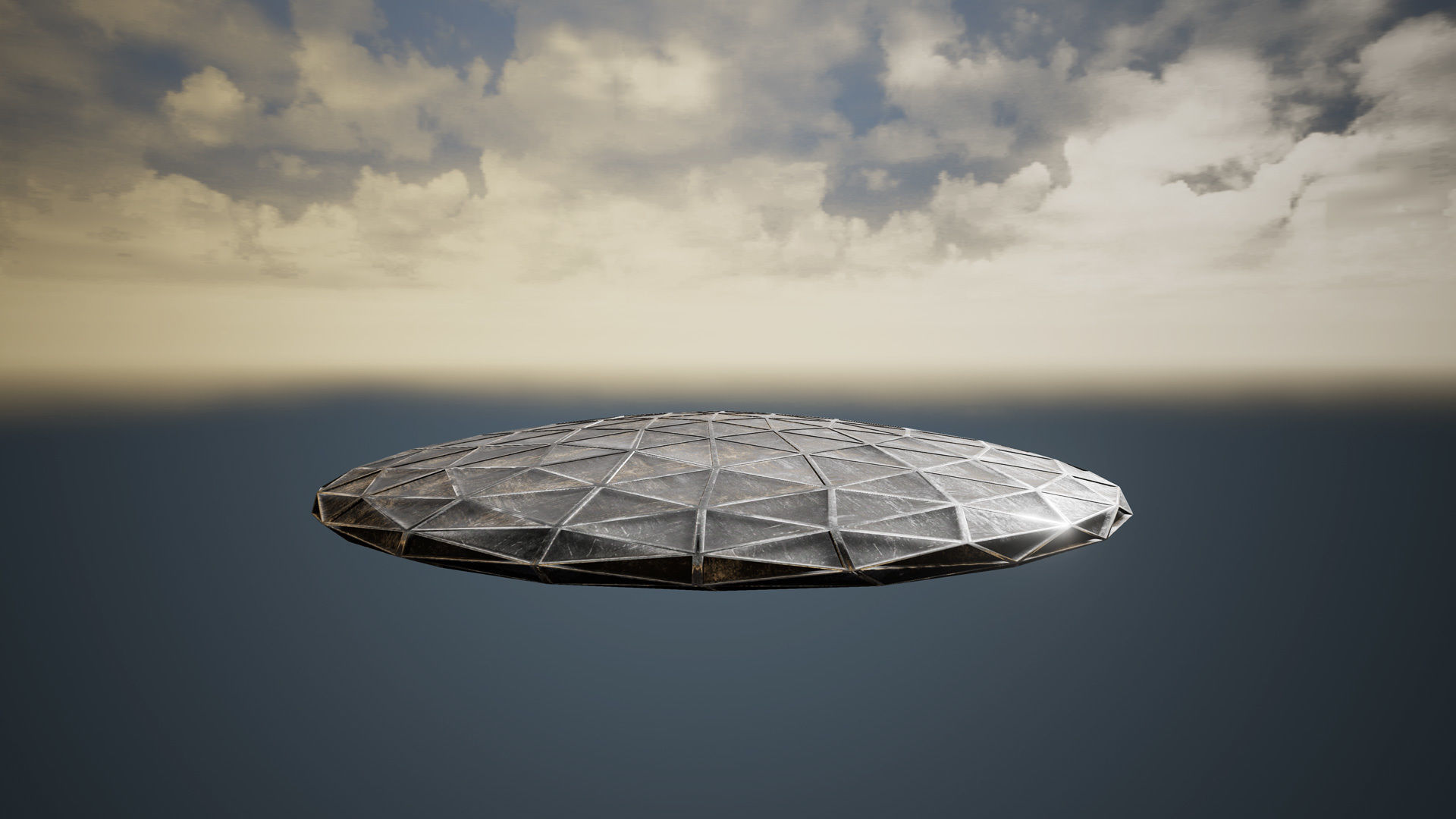 UFO - KIT-Bash 1 - 16 Low Poly PBR Ufo pack Low-poly 3D model_19