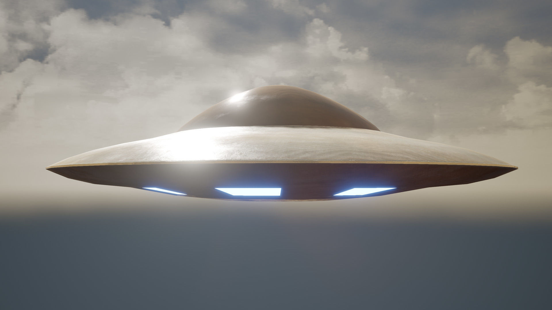 UFO - KIT-Bash 1 - 16 Low Poly PBR Ufo pack Low-poly 3D model_5