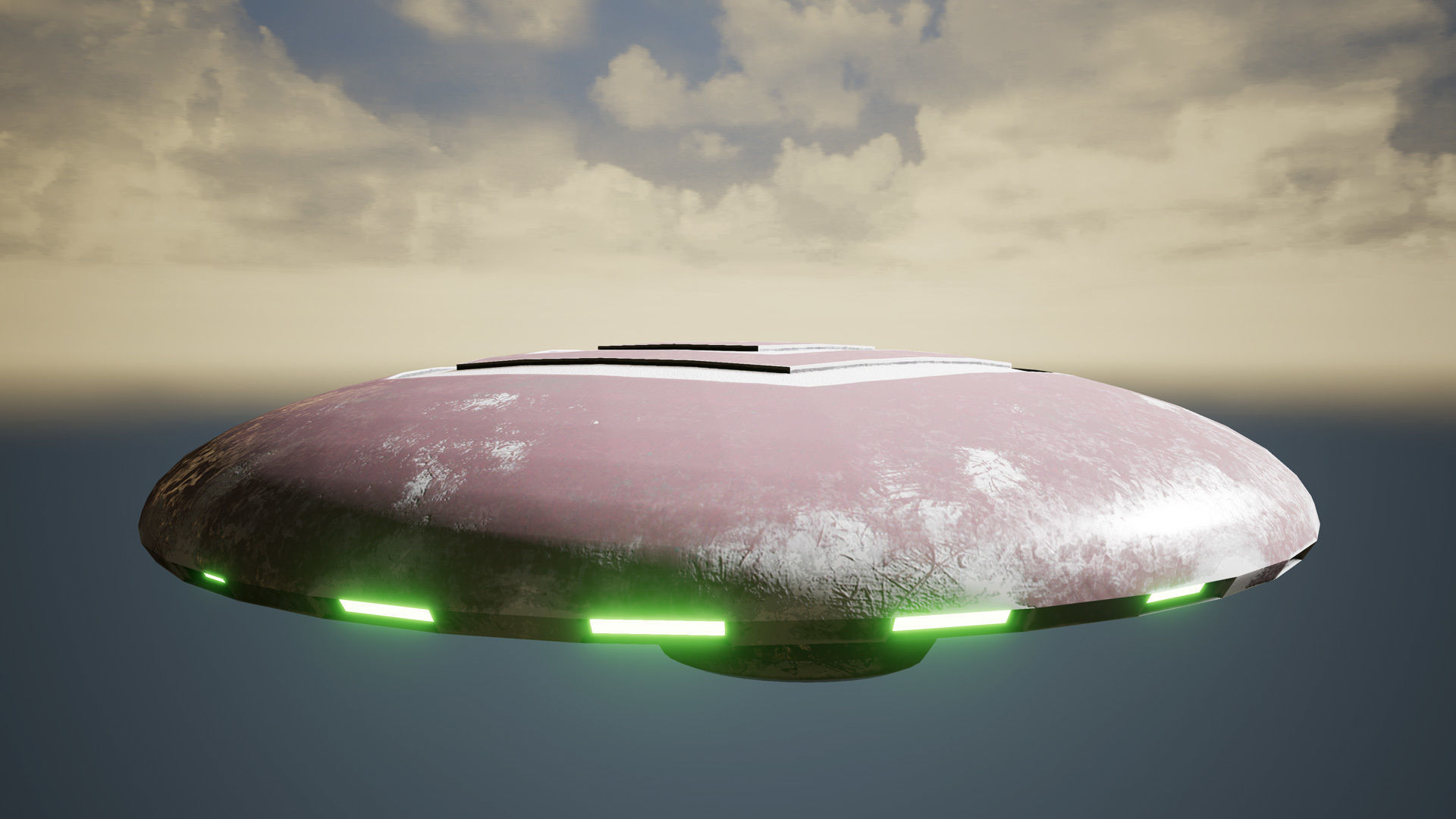 UFO - KIT-Bash 1 - 16 Low Poly PBR Ufo pack Low-poly 3D model_14