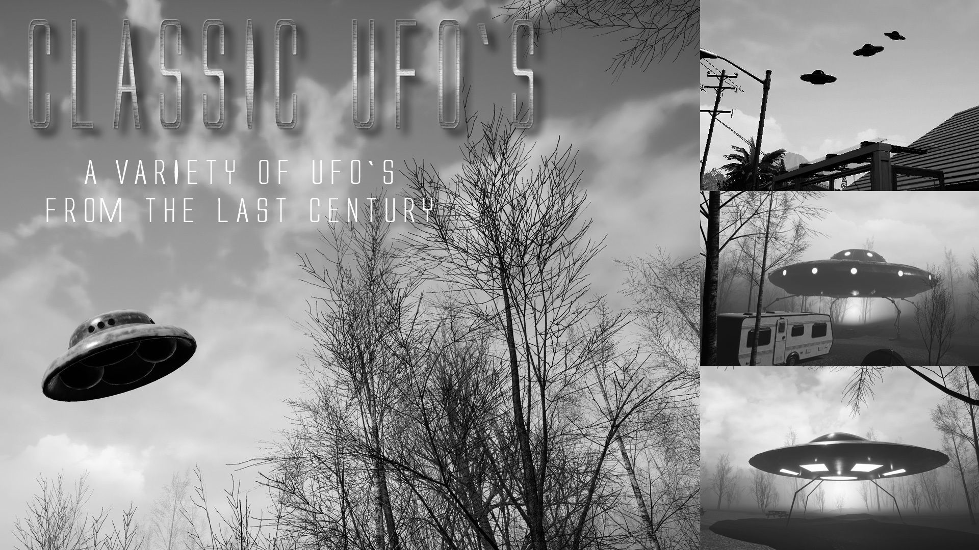 UFO - KIT-Bash 1 - 16 Low Poly PBR Ufo pack Low-poly 3D model_1