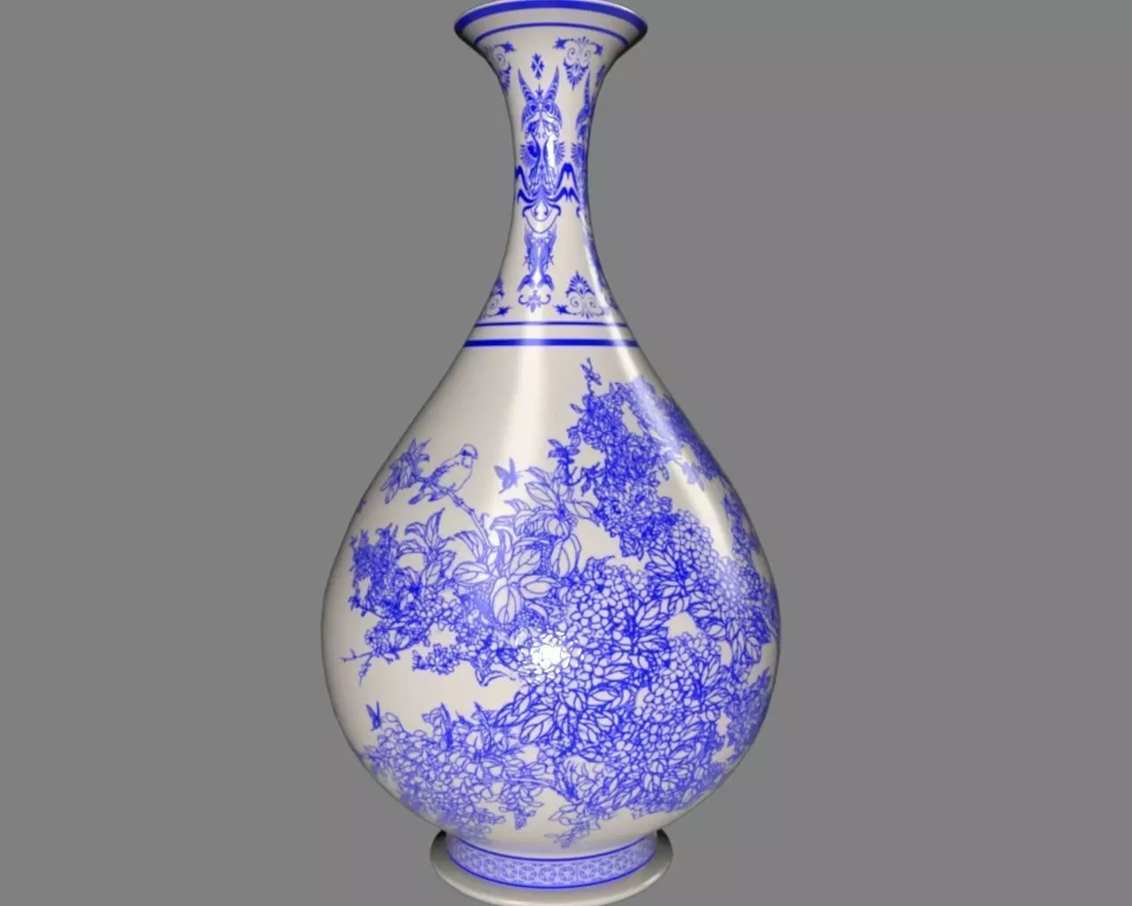 Flower Vase 3D model_0