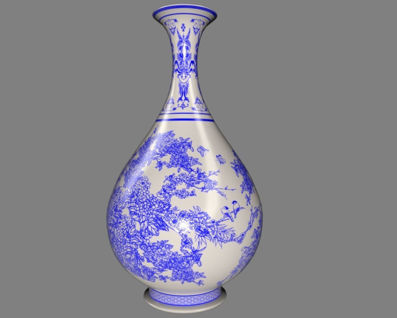 Flower Vase 3D model_2