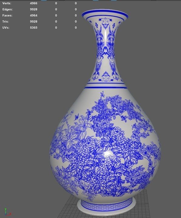 Flower Vase 3D model_4